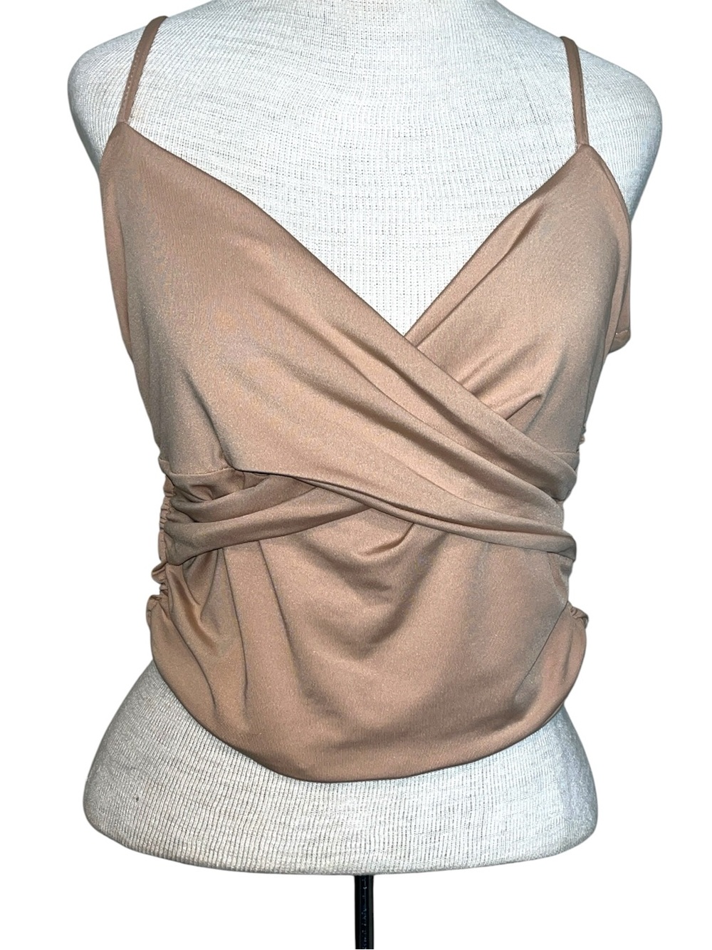 SHEIN Neutral Taupe Wrap Spaghetti Strap top size large